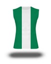 Athletic sleeveless shirt with Nigeria flag