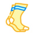 athletic socks clothing color icon vector illustration