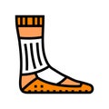 athletic socks clothing color icon vector illustration