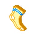 athletic socks clothing isometric icon vector illustration