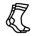 athletic socks clothing line icon vector illustration