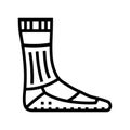athletic socks clothing line icon vector illustration