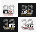 Athletic sport New York City Brooklyn typography for t shirt print Royalty Free Stock Photo