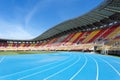 Athletic track of National Arena Philip II, Skopje, Macedonia