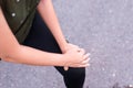 Athletic woman warming up before workout,Runner training outdoors