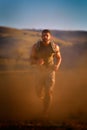 Athletic young man exercising outdoor Royalty Free Stock Photo