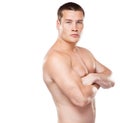 Athletic young man studio portrait Royalty Free Stock Photo