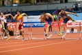 Athletics - Mihail Dudas; Man Heptathlon, 60m Hurdles Royalty Free Stock Photo