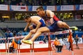 Athletics - Mihail Dudas; Man Heptathlon, 60m Hurdles Royalty Free Stock Photo