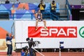 Athletics - Mihail Dudas; Man Heptathlon, 60m Hurdles Royalty Free Stock Photo