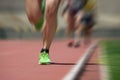 Athletics people running on the track field Royalty Free Stock Photo