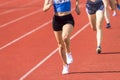 Athletics people running on the track field Royalty Free Stock Photo