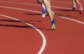 Athletics people running on the track field. Sports and healthy lifestyle concept Royalty Free Stock Photo