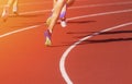 Athletics people running on the track field. Sports and healthy lifestyle concept Royalty Free Stock Photo