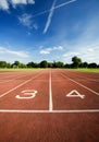 Athletics running track Royalty Free Stock Photo