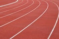 Athletics Stadium Running track curve Royalty Free Stock Photo