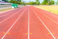 Athletics stadium running track Royalty Free Stock Photo