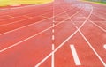 Athletics stadium running track Royalty Free Stock Photo