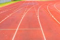 Athletics stadium running track Royalty Free Stock Photo