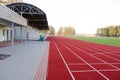 Athletics stadium running tracks football pitch