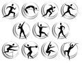 Athletics symbols Royalty Free Stock Photo