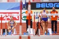 Athletics - Women 60m Hurdles - Milica Emini Royalty Free Stock Photo