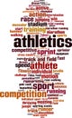 Athletics word cloud Royalty Free Stock Photo
