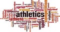 Athletics word cloud Royalty Free Stock Photo