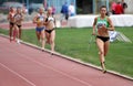 Athlets compete in 800 meters race