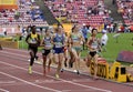 Athlets on the 800 METRES semi-final at the IAAF World U20 Championships in Tampere, Finland on July Royalty Free Stock Photo