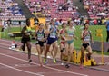 Athlets on the 800 METRES semi-final at the IAAF World U20 Championships in Tampere, Finland on July Royalty Free Stock Photo