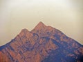 Athos mountain peak at sunset Royalty Free Stock Photo
