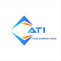 ATI abstract technology logo design on white background. ATI creative initi
