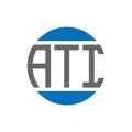ATI letter logo design on white background. ATI creative initials circle logo concept. Royalty Free Stock Photo