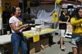 ating fast food at the 50th Annual University District Street Fair Royalty Free Stock Photo