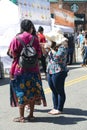 ating fast food at the 50th Annual University District Street Fair Royalty Free Stock Photo