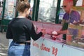 ating fast food at the 50th Annual University District Street Fair Royalty Free Stock Photo