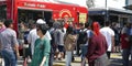 eating fast food at the 50th Annual University District Street Fair Royalty Free Stock Photo