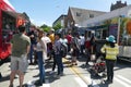 ating fast food at the 50th Annual University District Street Fair Royalty Free Stock Photo