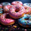 Vibrant Photo of an Assortment of Tempting Donuts