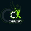 Chirory logo, creative chiropractic and injury vector Royalty Free Stock Photo