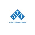 ATJ letter logo design on white background. ATJ creative initials letter logo concept. ATJ letter design Royalty Free Stock Photo