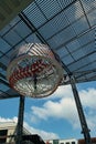 Atlanta braves logo on giant baseball in Battery, Atlanta