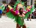 Atlanta Carnival Green Feathers Outfit