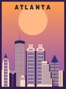 Atlanta city USA Travel background