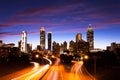 Atlanta downtown at dusk