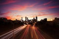 Atlanta downtown at dusk