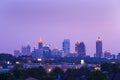 Atlanta downtown in dusk