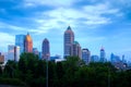 Atlanta downtown at dusk