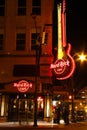 Atlanta Downtown - Hard Rock Cafe at Night Royalty Free Stock Photo